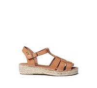 Alpargata estilo cangrejeras para mujer en piel - EMMA - Cuero, 40 EU