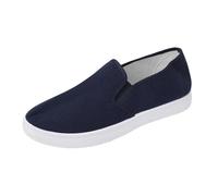Alpargata Mujer Confort Zapato de Lona Mujer Zapato Plano Casual Alpargata Ligero Transpirable Zapatillas Bajas Color Sólido Zapatillas De Caminar Minimalista, azul oscuro, 42 EU