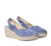 Alpargata para Mujer de cuña en Ante - Betty-A - Indigo, 34 EU