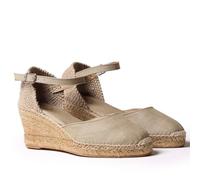 Alpargata para Mujer en Lino - CALDES - Piedra, 45 EU