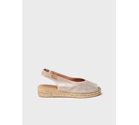 Alpargata peep toe de mujer en piel brillante | ERICA-AS 36 CHAMPAGNE