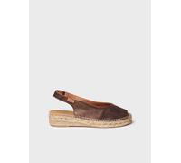 Alpargata peep toe de mujer en piel brillante | ERICA-AS 40 BRONCE