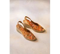 Alpargata peep toe de mujer en piel multicolor | LAILA-LL 40 MULTI