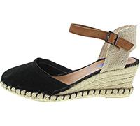 Alpargatas con Cuña Malena Serraje Negro