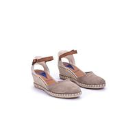 Alpargatas Con Cuña Malena Serraje Piedra