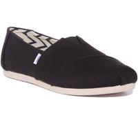 Alpargatas De Algodón Toms Slip On Casual Para Mujeres En Negro UK 2 - 8