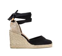 Alpargatas de cuña de algodón CARINA Mujer Talla 39. Color Negro