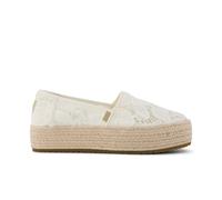 Alpargatas de mujer Valencia crochet floral blanco 38.5