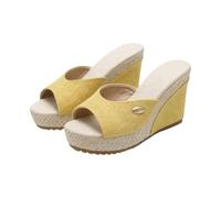 Alpargatas de plataforma para mujer, sandalias planas para mujer, sandalias sin espalda, transpirables, con suela antideslizante, cómodas pantuflas de verano plantar, zapatos casuales para vacaciones