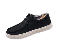 Alpargatas para hombre, mocasines deslizantes para caminar, zapatos casuales con suela de lino, cómodos, transpirables, antideslizantes, zapatos de tela, zapatos casuales planos, zapatillas de deporte