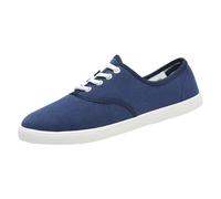 Alpargatas planas de lona para mujer, unisex, de ajuste ancho, zapatos ortopédicos, ligeros, cómodos, informales, para la escuela, verano, otoño, al aire libre, zapatos planos, Blue, 41 EU