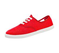 Alpargatas planas de lona para mujer, unisex, de ajuste ancho, zapatos ortopédicos, ligeros, cómodos, informales, para la escuela, verano, otoño, al aire libre, zapatos planos, Red, 41 EU
