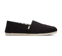TOMS Alpargata de algodón reciclado, Mocasines Planos Hombre, Negro/Blanco, 44 EU