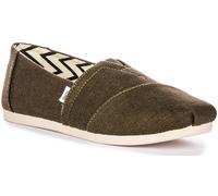 Alpargatas Toms Refibra Planas Para Mujeres En Verde Oscuro UK 4 - 8