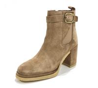 ALPE Botín Casual de Serraje, con tacón y Suela de Goma - 55161109 para: Mujer Color: Taupe Talla: 39