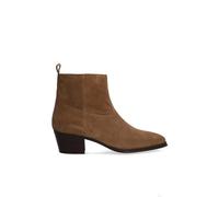 ALPE - Botín de Piel ALPE para Mujer con Tacón en Color Taupe 36