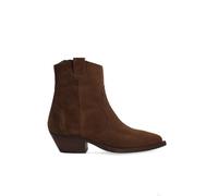 Botín Cowboy de Ante, con tacón Cubano - 55471133 para: Mujer Color: Mustang Talla: 37
