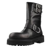 ALPE Botines de piel Biker para mujer Negro 38 EU