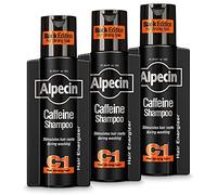 Alpecin Champú con cafeína C1 Black Edition - 3 x 250 ml - con nueva fragancia | Crecimiento natural del cabello para hombres | Energía para cabello fuerte | Cuidado del cabello para hombres fabricado