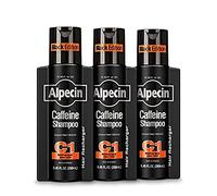 Alpecin Champú con cafeína C1 Black Edition con fragancia intensa, 250 ml, paquete de 3 unidades, mejora el rendimiento, promueve el crecimiento natural del cabello y el grosor del cabello, revitaliza