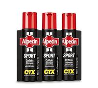 Alpecin Champú deportivo de cafeína CTX - 3 x 250 ml - para cargas deportivas | Energía para cabello fuerte | Cuidado del cabello para hombres - Fabricado en Alemania