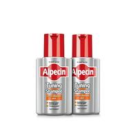 Alpecin Tuning Caffeine Shampoo 2 x 200 ml | Tratamiento que preserva el color oscuro del cabello y favorece su crecimiento natural, para hombre
