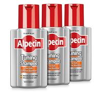 Alpecin Tuning Shampoo 3x 200 ml I Champu reserva el color de los cabellos oscuros y favorece el crecimiento natural del cabello | Alpecin Coffein Shampoo black Hair treatment for Men