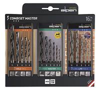 ALPEN 9084092 Estuche Brocas Kombiset 16 Piezas, Multicolor
