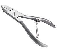 Alpen Alicates cortaúñas de acero inoxidable AISI 420, mate, apertura de muelle, 10,0 cm