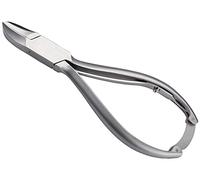 Alpen Alicates cortaúñas profesionales de acero inoxidable AISI 420, esmerilado, apertura de resorte, 14 cm