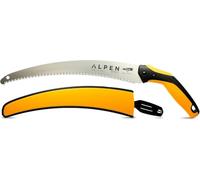 Alpen Bernina 6350 - Sierra de hoja curvada fija de 330 mm con clip para cinturón, corta dientes endurecidos de 160 mm, fabricada en Suecia, trabajos de poda, viñedos, paisajismo, jardinería, hoja de