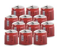 ALPEN CAMPING - Pack de 12 cartuchos de gas de 190 g Butano propano Mix, seguridad Stop Gas certificada EN521, recarga universal perforable tipo 200 para estufa, lámpara de soldadura y camping