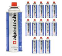 Alpen Camping Paquete de 14 Cartuchos de Gas butano de 250 g y 433 ml, Cartucho de punzón para hornillo de Gas, Quemador de Soldadura, Quemador Bunsen, Camping, Cocina Exterior, Botella de Gas