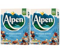 Alpen Muesli No Added Sugar, Muesli sin Azúcar, Cereales Integrales Alto en Fibra para un Desayuno Equilibrado 2x 550g - importado por Shestore24