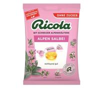 Alpen Salbei - Bonbons suisses aux Sauge des Alpes, confiserie traditionnelle au goût frais et agréable, recette originale suisse, paquet familial - Compatible avec Ricola - 75g
