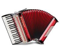 Alpenklang Pro Acordeón III 72 M Shadow Red - 34 teclas de agudos - 6 registros de agudos - 3 voces en agudos - Bajo estándar de 4 voces - incluye registro Musette - incluye estuche y correas