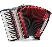 Alpenklang Pro Acordeón IV 96 CM Shadow Red - 38 Teclas de Agudos - Cassotto - 96 Bajos - Doppeltremolo - Lengüetas a Mano - Incluye Estuche y Correa - Rojo