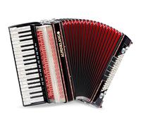 Alpenklang Pro IV 96 MHR Acordeón (4 voces, 38 teclas de agudos de nácar, lengüetas Tipo a Mano, 96 bajos, bajos Helikon, 10 registros de agudos, Doppeltremolo/Musette, cubierta cromada) negro