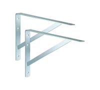 ALPENSTAHL Athena - Escuadra para cargas pesadas (2 unidades, profundidad de 600 mm, galvanizada), color gris