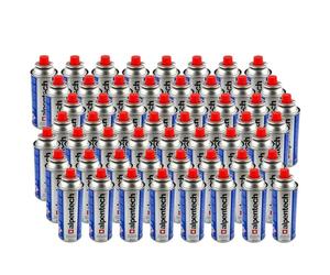 Alpentech Pack de 56 Cartuchos de Gas butano UN2037 de 250g para Estufas y desmalezadores térmicos