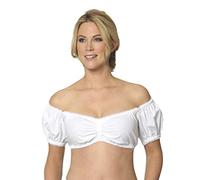 Alpenwahnsinn B-2025 - Camisa para Traje Tradicional alemán para Mujer, Color Blanco, Talla 42