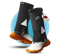 Alpenwert Polainas impermeables [Start-Up alemán] protegidas para senderismo, caza, nieve, invierno, lluvia, calentadores de lluvia para hombre y mujer (negro, L)