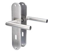 Alpertec 28015500 juego de renovación Conte-ls de acero inoxidable para puertas de habitaciones, juego de manijas, accesorios de puerta nuevo