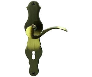 Alpertec 32215203 - Eva fácil - de latón bruñido ls puertas de la habitación para manejar accesorios manija de puerta conjunto de puertas