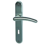 Alpertec 32966173 - Franciscano - ls acabado cromado latón satinado para puertas interiores de palanca juego de manijas
