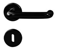 Alpertec 40130050 - Plástico - r para puertas de habitaciones y puertas de entrada de apartamentos, incluyendo material de montaje, negro,