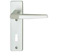 alpertec aluminio Florence - Corta Cartel anodizado para casa entrada puertas PZ botón/picaporte, 72 mm, Plata, 40040670 K1