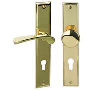 Alpertec Nelson-LS 32214393 - Manilla para puerta (latón pulido, DIN izquierda)