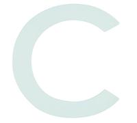 'alpertec Número de Casa - Letra"C Noche con luz de orientación, 1 pieza, 32270630