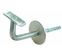 alpertec pasamanos con soporte tornillo, Bastón Niro K 240 Mate, distancia a la pared: 75 mm para tubo diámetro 42,4 mm, 1 pieza, 34350510 K1